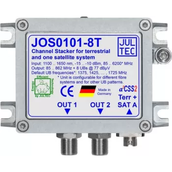 JULTEC JOS0101-8T Konwerter Unicable II JESS 1x Światłowód FC/PC 8x Odbiornik