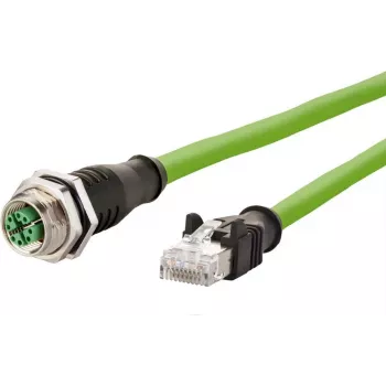 METZ CONNECT Cat6a M12 do RJ45 Kabel sieciowy 1m Zielony S/FTP Bezhalogenowy