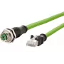 METZ CONNECT Cat6a M12 do RJ45 Kabel sieciowy 1m Zielony S/FTP Bezhalogenowy