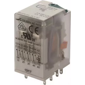 METZ BTR NETCOM Przekaźnik przemysłowy 4PDT 24VDC 7A Wtykowy 110017-25.14.07