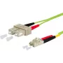 METZ CONNECT OpDAT Patch Cable SC-Duplex / LC-Duplex OM5, 3.0 m, Lime Green