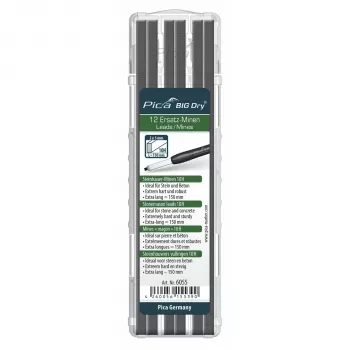 Pica BIG DRY Stonemason Leads 10H - 12 Pack, 2x5mm, Graphite