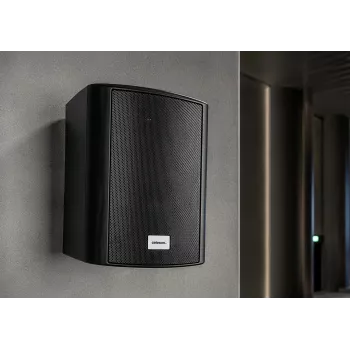celexon 525-B zestaw aktywnych głośników dwudrożnych, 2 x 30 W RMS, z uchwytami ściennymi, czarny (1000003398)