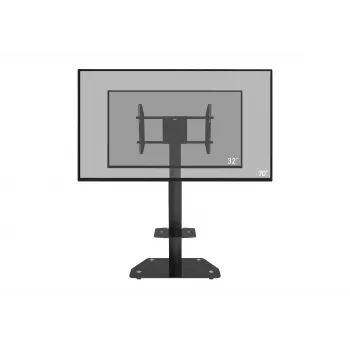 celexon Professional Adjust-3270MP Portrait Mobilny stojak ekspozycyjny na kółkach do ekranów 32-70 cali, anodowane aluminium, matowe szkło, czarny