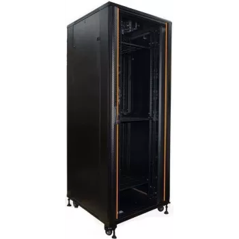 IT-BUDGET 19 inch Szafa sieciowa SRK - 42U - 800x800 mm - Drzwi przezroczyste/pełna blacha - Kanały kablowe - Zmontowana - Czarny (99ITB19SRK4288GSNM)