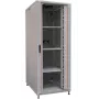 IT-BUDGET 19-Inch Network Cabinet SRK - Complete Set - 42U - 800x800 mm - Safety Glass/Solid Steel Door - 4 Active Fans - PDU - Shelves - Pre-assembled - Light Grey (99ITB19SRK4288GGM)