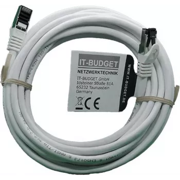 IT-BUDGET Full Copper Premium Patch Cable - Flex AWG 26 - Cat.8.1 - 2000 MHz - Halogen-Free - PoE+ - 40 Gbit - Biały - 5 m (90ITBFLEX81PK5W)