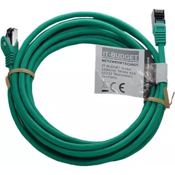 IT-BUDGET Full Copper Premium Patch Cable - Flex AWG 26 - Cat.8.1 - 2000 MHz - Halogen-Free - PoE+ - 40 Gbit - Zielony - 5 m