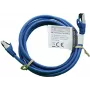 IT-BUDGET Full Copper Premium Patch Cable - Flex AWG 26 - Cat.8.1 - 2000 MHz - Halogen-Free - PoE+ - 40 Gbit - Blue - 2 m