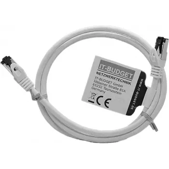 IT-BUDGET Full Copper Premium Patch Cable - Flex AWG 26 - Cat.8.1 - 2000 MHz - Halogen-Free - PoE+ - 40 GBit - Biały - 1 m (90ITBFLEX81PK1W)