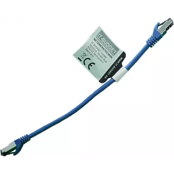 IT-BUDGET Full Copper Premium Patch Cable - Flex AWG 26 - Cat.8.1 - 2000 MHz - Halogen-Free - PoE+ - 40 Gbit - Blue - 0.5 m