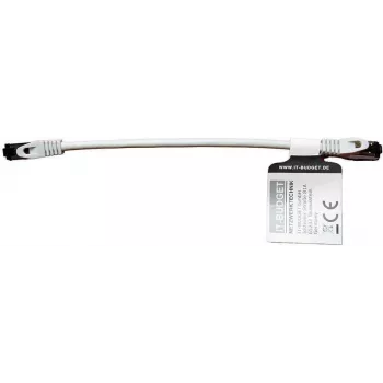 IT-BUDGET Full Copper Premium Patch Cable - Flex AWG 26 - Cat.8.1 - 2000 MHz - Halogen-Free - PoE+ - 40 GBit - Grey - 0.25 m