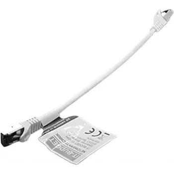 IT-BUDGET Full Copper Premium Patch Cable - Flex AWG 26 - Cat.8.1 - 2000 MHz - Halogen-Free - PoE+ - 40 Gbit - White - 0.25 m