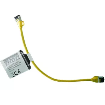 IT-BUDGET Full Copper Premium Patch Cable - Slim AWG 28 - Cat.8.1 - 2000 MHz - Halogen-Free - PoE+ - 40 Gbit - Yellow - 0.50 m