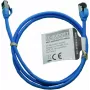 IT-BUDGET Full Copper Premium Patch Cable - Slim AWG 28 - Cat.8.1 - 2000 MHz - Halogen-Free - PoE+ - 40 Gbit - Blue - 1 m