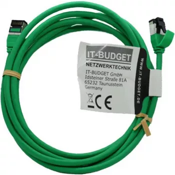 IT-BUDGET Full Copper Premium Patch Cable - Slim AWG 28 - Cat.8.1 - 2000 MHz - Halogen-Free - PoE+ - 40 GBit - Green - 2 m