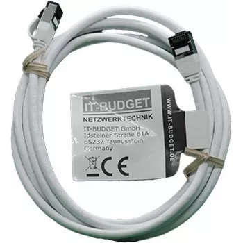 IT-BUDGET Full Copper Premium Patch Cable - Slim AWG 28 - Cat.8.1 - 2000 MHz - Halogen-Free - PoE+ - 40 Gbit - Biały - 2 m (90ITBSLIM81PK2W)