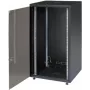 IT-BUDGET 19-Inch Network Cabinet SJB - 18U - 600x600 mm - Glass Door - Rear Panel - Black (W-SJB6060-18S-161)