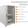 IT-BUDGET 19 inch Network Cabinet SRK - Complete Set - 27U - 800x800 mm - Drzwi przeszklone/pełne blaszane - 4 aktywne wentylatory - PDU - Półki - Flatpack - Jasnoszary (90ITB19SRK2788GG)