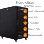 IT-BUDGET 19-Inch Network Cabinet SRK - Complete Set - 27 HE - WxD 800x800 mm - Glass/Solid Steel Door - 4 Active Fans - PDU - Shelves - Pre-assembled - Black (99ITB19SRK2788GSM)