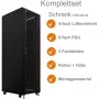 IT-BUDGET 19-Inch Network Rack SRK - Complete Set - 42U - 600x800 mm - Glass/Steel Door - 4 Active Fans - PDU - Shelves - Flatpack - Black (90ITB19SRK4268GS)