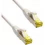 IT-BUDGET Full Copper Premium Patch Cable - Super Flex TPE - Cat.6A - z Cat.7 Raw Cable - 600 MHz - Bezhalogenowy - PoE+ - 10GBit - Biały - 0,15 m (90ITBFLEX6A7PK015W)
