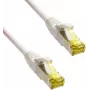 IT-BUDGET Full Copper Premium Patch Cable - Super Flex TPE - Cat.6A - z surowym kablem Cat.7 - 600 MHz - Bezhalogenowy - PoE+ - 10GBit - Biały - 0,50 m