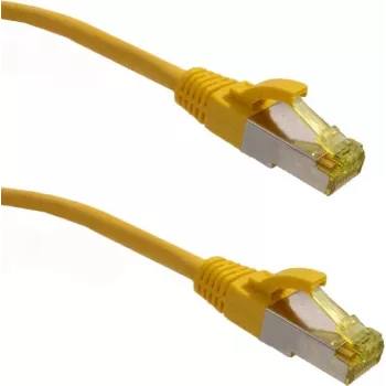 IT-BUDGET Full Copper Premium Patch Cable - Super Flex TPE - Cat.6A - with Cat.7 Raw Cable - 600 MHz - Halogen-Free - PoE+ - 10GBit - Yellow - 1 m (90ITBFLEX6A7PK1Y)