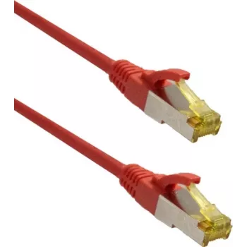 IT-BUDGET Premium Patch Cable Super Flex TPE Cat.6A z przewodem Cat.7 600 MHz Bezhalogenowy PoE+ 10 Gigabit Czerwony 3 m