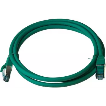 IT-BUDGET Full Copper Premium Patch Cable - Cat.6A - 500 MHz - Halogen-Free - PoE+ - AWG 26/7 - Green - 0.15 m