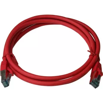 IT-BUDGET Full Copper Premium Patch Cable - Cat.6A - 500 MHz - Halogen-Free - PoE+ - AWG 26/7 - Red - 7.50 m