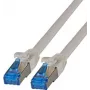 IT-BUDGET Full Copper Premium Patch Cable - Super Flex TPE - Cat.6A - 500MHz - LSZH - PoE+ - AWG 27 - Grey - 0.15 m
