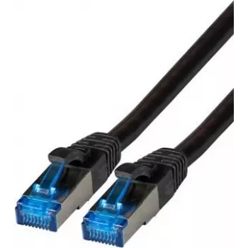IT-BUDGET Full Copper Premium Patch Cable - Super Flex TPE - Cat.6A - 500MHz - LSZH - PoE+ - AWG 27 - Black - 0.25 m