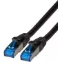 IT-BUDGET Full Copper Premium Patch Cable - Super Flex TPE - Cat.6A - 500MHz - LSZH - PoE+ - AWG 27 - Black - 0.25 m