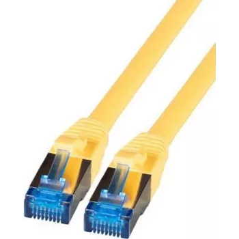 IT-BUDGET Full Copper Premium Patch Cable - Super Flex TPE - Cat.6A - 500MHz - LSZH - PoE+ - AWG 27 - Yellow - 1.50 m