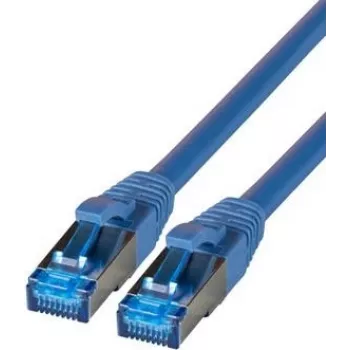 IT-BUDGET Full Copper Premium Patch Cable - Super Flex TPE - Cat.6A - 500MHz - LSZH - PoE+ - AWG 27 - Blue - 2 m