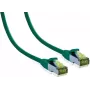 IT-BUDGET Full Copper Premium Patch Cable - Cat.6A z Cat.7 Raw Cable - 600 MHz - Bezhalogenowy - PoE+ - 10GBit - Zielony - 0,25 m