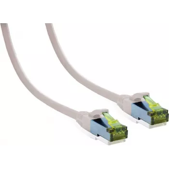 IT-BUDGET Full Copper Premium Patch Cable - Cat.6A z przewodem Cat.7 - 600 MHz - Bezhalogenowy - PoE+ - 10 Gigabit - Biały - 0,25 m