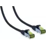 IT-BUDGET Full Copper Premium Patch Cable - Cat.6A z Cat.7 Raw Cable - 600 MHz - Bezhalogenowy - PoE+ - 10Gbit - Czarny - 0,5 m