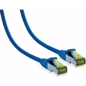 IT-BUDGET Full Copper Premium Patch Cable Cat.6A z Cat.7 Raw Cable 600 MHz Halogen-Free PoE+ 10GBit Niebieski 30 m