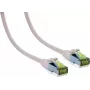 IT-BUDGET Full Copper Premium Patch Cable - Cat.6A z surowym kablem Cat.7 - 600 MHz - Bezhalogenowy - PoE+ - 10GBit - Biały - 25 m