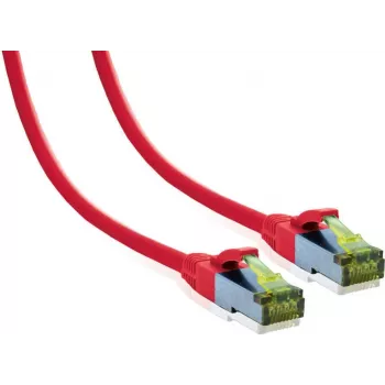 IT-BUDGET Full Copper Premium Patch Cable - Cat.6A z surowym kablem Cat.7 - 600 MHz - Bezhalogenowy - PoE+ - 10Gbit - Czerwony - 20 m