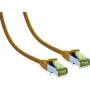 IT-BUDGET Full Copper Premium Patch Cable Cat.6A z surowym kablem Cat.7 600 MHz Bezhalogenowy PoE+ 10GBit Żółty 20 m