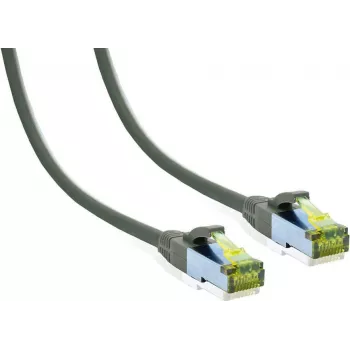 IT-BUDGET Full Copper Premium Patch Cable - Cat.6A z surowym kablem Cat.7 - 600 MHz - Bezhalogenowy - PoE+ - 10GBit - Szary - 15 m