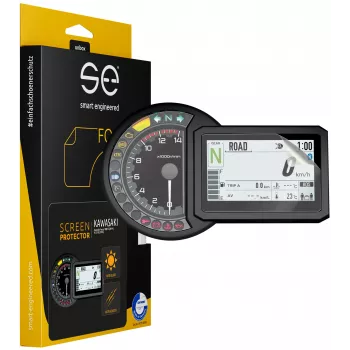 smart.engineered SE-DCP-2-0102-0060-1-M Folia ochronna wyświetlacza dla Kawasaki Versys 1000 SE (2019+) / H2 SX SE (2018+) - Przezroczysta