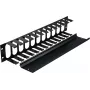 Rockstable 2U 19-calowy panel zarządzania kablami - Czarny - Stal SPCC - 483 mm (RS19-002)