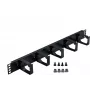 Rockstable 1U 19 inch 5-Port Cable Management Panel - Czarny - 483 mm - 74 mm (RS19-03)