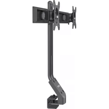Rockstable RS-MM005 Zaawansowany podwójny uchwyt do monitora - zacisk / przelotka - 16 kg - 33 cm (13 inch) - 68,6 cm (27 inch) - 100 x 100 mm - Czarny