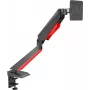 Rockstable RS-MM008 Uchwyt do monitora gamingowy na 1 monitor - zacisk biurkowy / montaż przez otwór - 8 kg - 15 inch-32 inch - 100x100 mm - Czarny - Czerwony