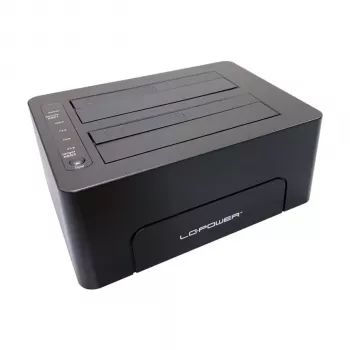 LC-Power LC-DOCK-C-V2 USB-C Docking Station z HDMI, DisplayPort, VGA, 3x USB-A, USB-C Data, USB-C PD 100W, Gigabit Ethernet, czytnik SD/microSD, audio 3,5 mm, szary